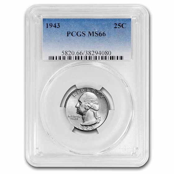 1943 Washington Quarter MS-66 PCGS 1943 Washington Quarter MS-66 PCGS