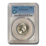 1943 Washington Quarter MS-67 PCGS