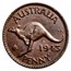 1943(p) Australia Large Penny XF