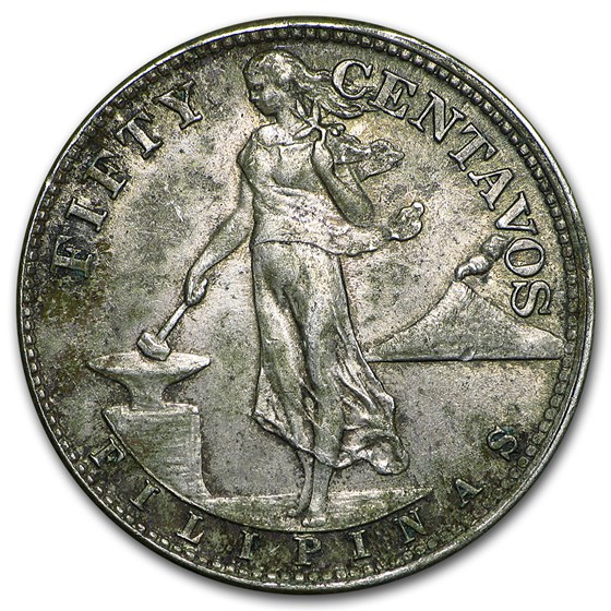 1944-45 Philippines Silver 50 Centavos AU/BU 1944-45 Philippines Silver 50 Centavos AU/BU