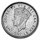 1944-47 Newfoundland 5 Cents .800 Silver Avg Circ (Random Dates)