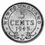 1944-47 Newfoundland 5 Cents .800 Silver Avg Circ (Random Dates)