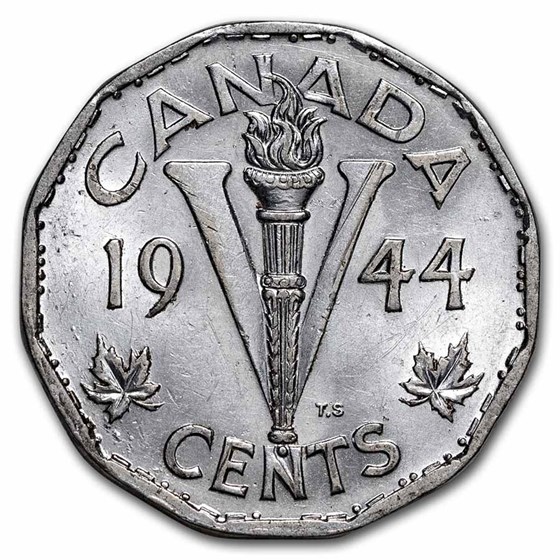 1944 Canada Steel "Victory" 5 Cents BU 1944 Canada Steel "Victory" 5 Cents BU