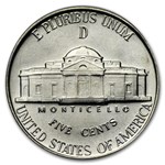 1944-D 35% Silver Wartime Jefferson Nickel Roll BU