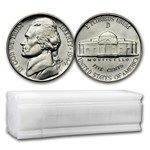 1944-D 35% Silver Wartime Jefferson Nickel Roll BU