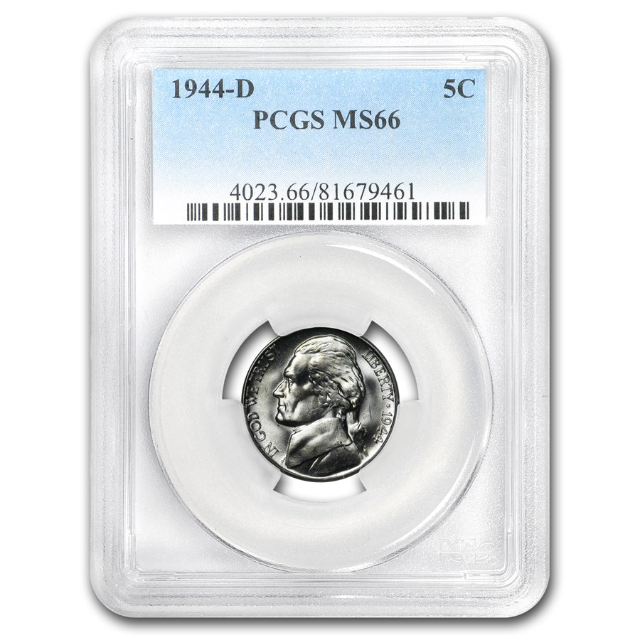 1944-D Jefferson Nickel MS-66 PCGS