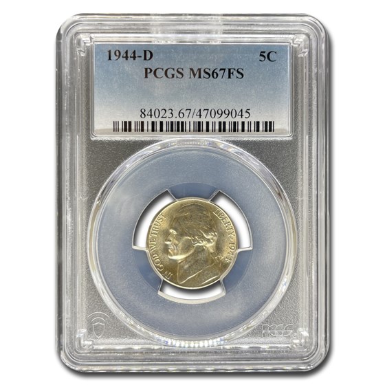1944-D Jefferson Nickel MS-67 PCGS (FS) 1944-D Jefferson Nickel MS-67 PCGS (FS)