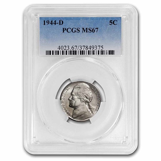 1944-D Jefferson Nickel MS-67 PCGS 1944-D Jefferson Nickel MS-67 PCGS