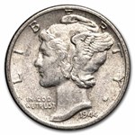 1944-D Mercury Dime 50-Coin Roll Avg Circ