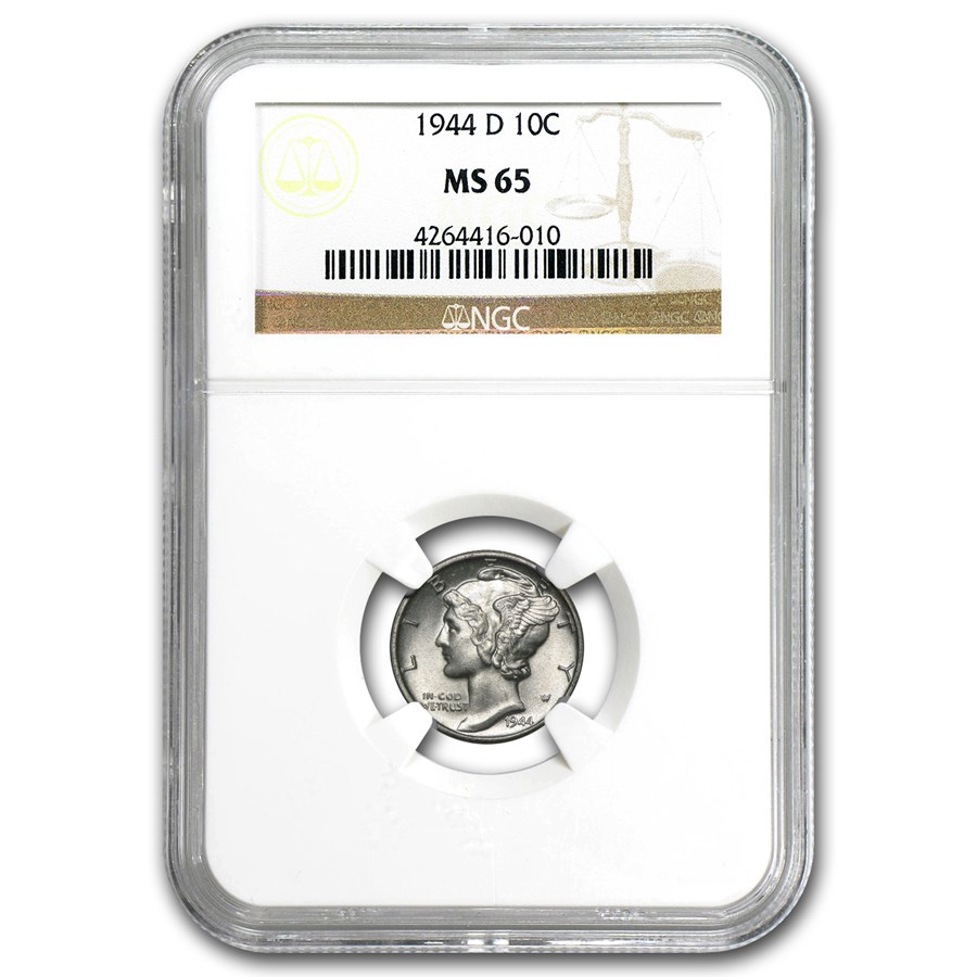 1944-D Mercury Dime MS-65 NGC