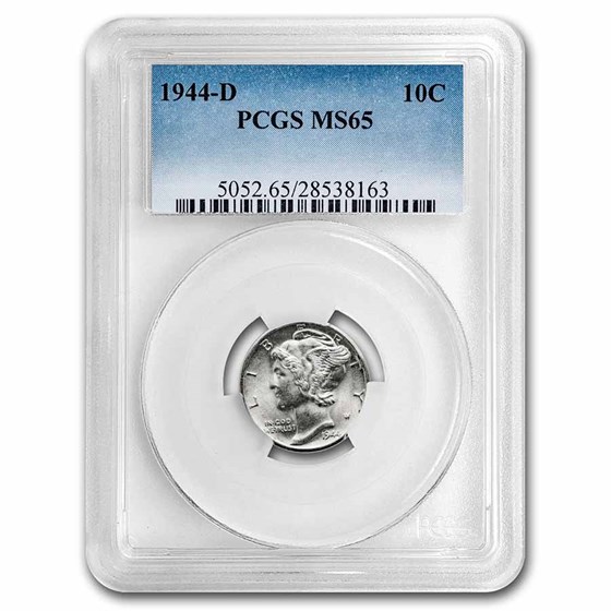 1944-D Mercury Dime MS-65 PCGS 1944-D Mercury Dime MS-65 PCGS