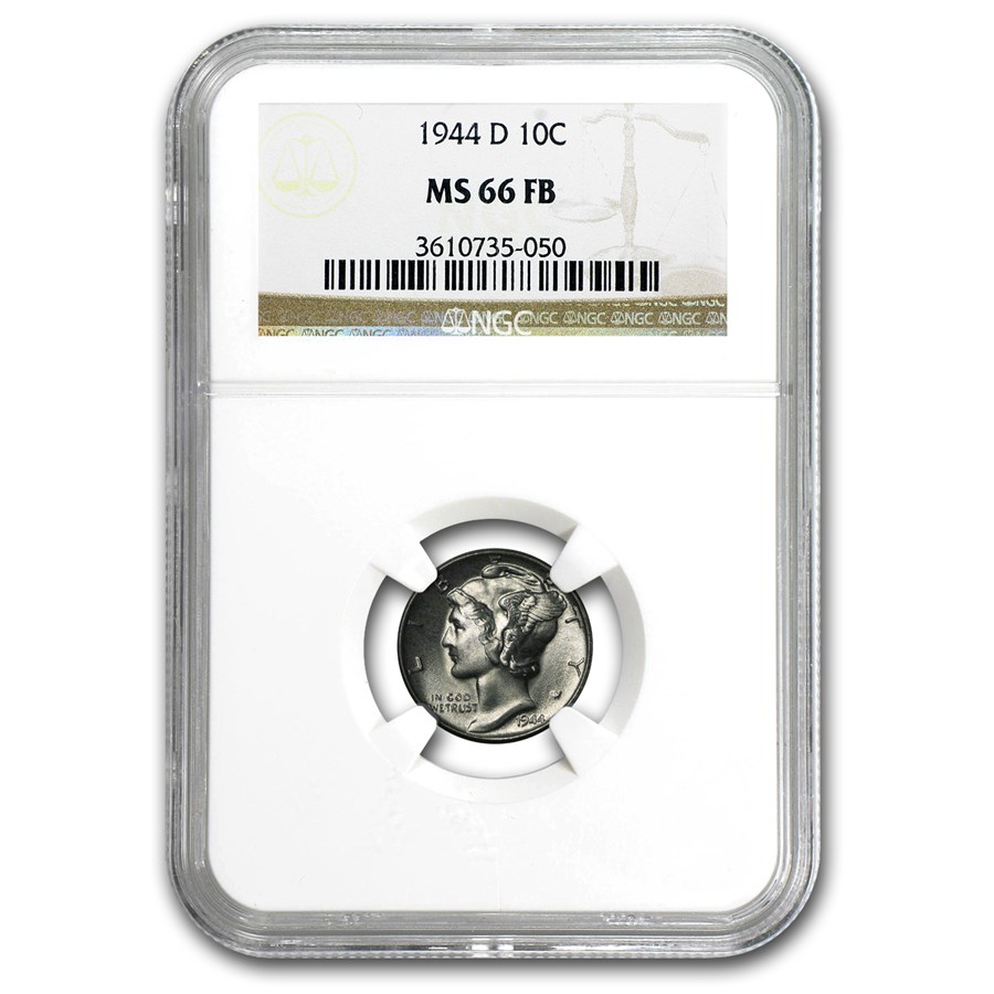 1944-D Mercury Dime MS-66 NGC (FB)