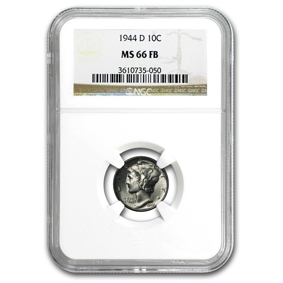 1944-D Mercury Dime MS-66 NGC (FB) 1944-D Mercury Dime MS-66 NGC (FB)