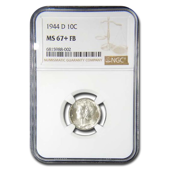 1944-D Mercury Dime MS-67+ NGC (FB) 1944-D Mercury Dime MS-67+ NGC (FB)