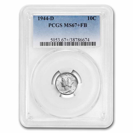 1944-D Mercury Dime MS-67+ PCGS (FB) 1944-D Mercury Dime MS-67+ PCGS (FB)
