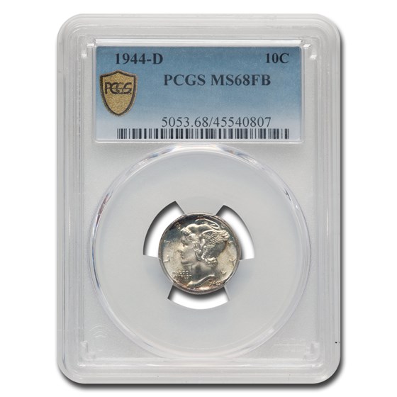 1944-D Mercury Dime MS-68 PCGS (FB) 1944-D Mercury Dime MS-68 PCGS (FB)