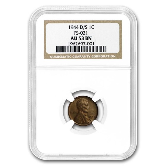 1944-D/S Lincoln Cent AU-53 NGC (FS-021) 1944-D/S Lincoln Cent AU-53 NGC (FS-021)