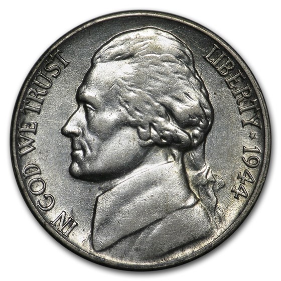 1944-D Silver Wartime Jefferson Nickel AU 1944-D Silver Wartime Jefferson Nickel AU