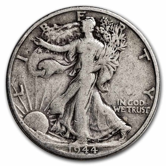 1944-D Walking Liberty Half Dollar Fine/VF 1944-D Walking Liberty Half Dollar Fine/VF