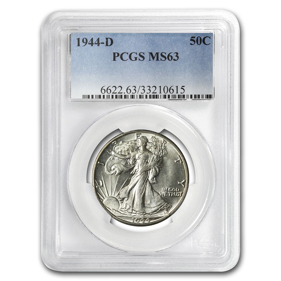 1944-D Walking Liberty Half Dollar MS-63 PCGS