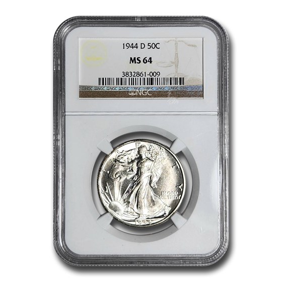 1944-D Walking Liberty Half Dollar MS-64 NGC 1944-D Walking Liberty Half Dollar MS-64 NGC