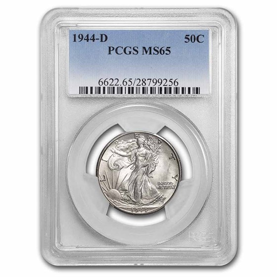 1944-D Walking Liberty Half Dollar MS-65 PCGS 1944-D Walking Liberty Half Dollar MS-65 PCGS