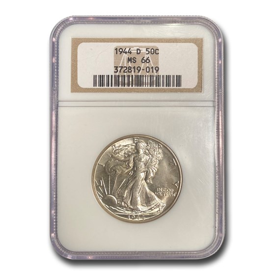 1944-D Walking Liberty Half Dollar MS-66 NGC 1944-D Walking Liberty Half Dollar MS-66 NGC
