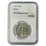 1944-D Walking Liberty Half Dollar MS-66 NGC