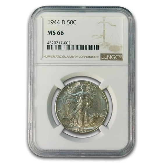 1944-D Walking Liberty Half Dollar MS-66 NGC