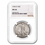 1944-D Walking Liberty Half Dollar MS-66 NGC