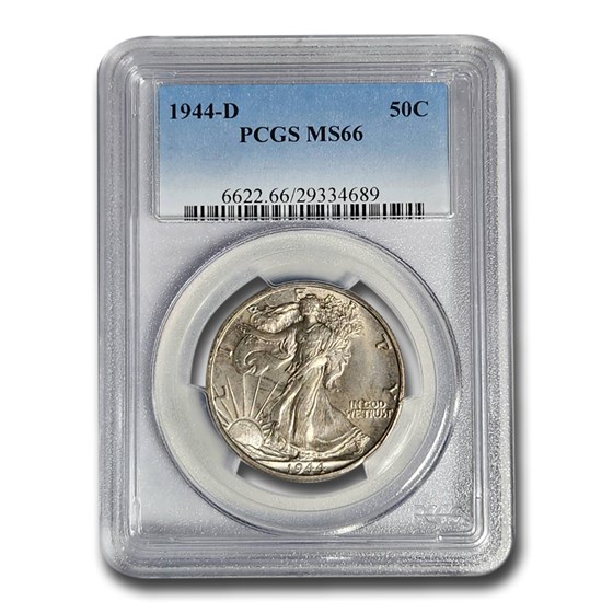 1944-D Walking Liberty Half Dollar MS-66 PCGS 1944-D Walking Liberty Half Dollar MS-66 PCGS