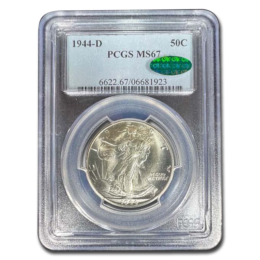 1944-D Walking Liberty Half Dollar MS-67 PCGS CAC