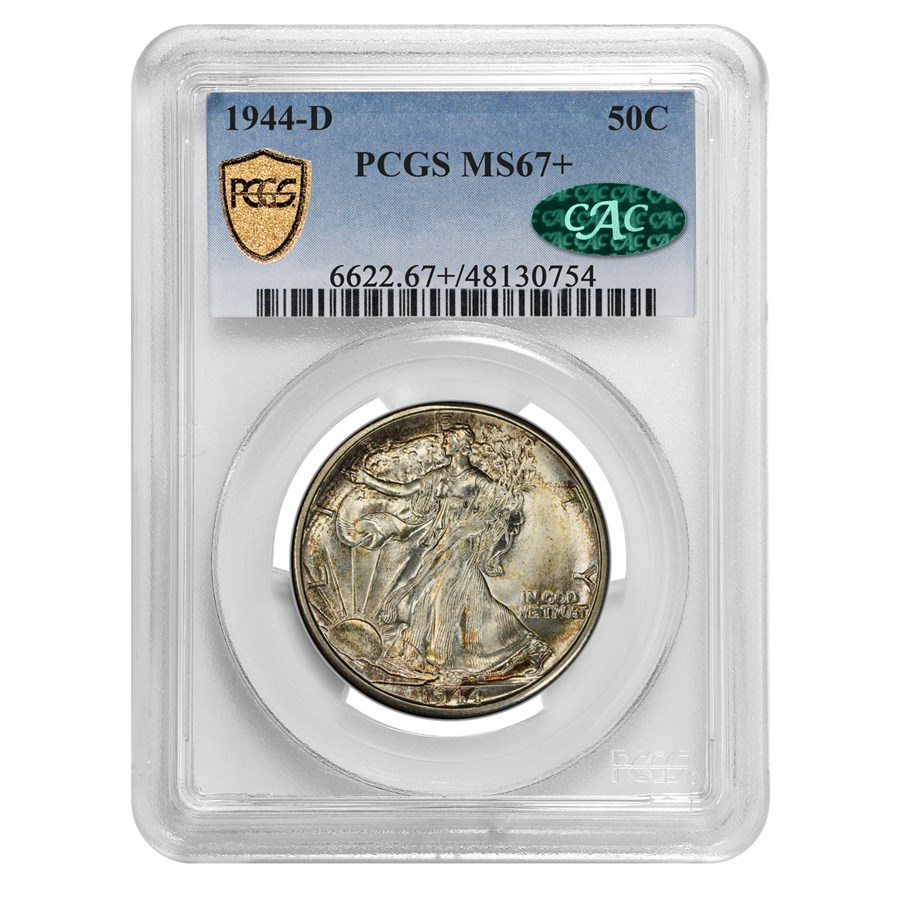 1944-D Walking Liberty Half Dollar MS-67+ PCGS CAC