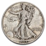 1944-D Walking Liberty Halves 20-Coin Roll Avg Circ