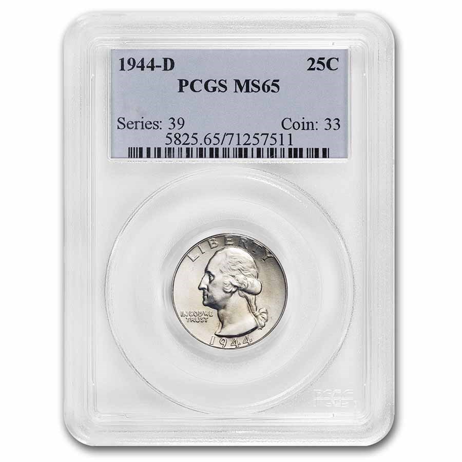 1944-D Washington Quarter MS-65 PCGS