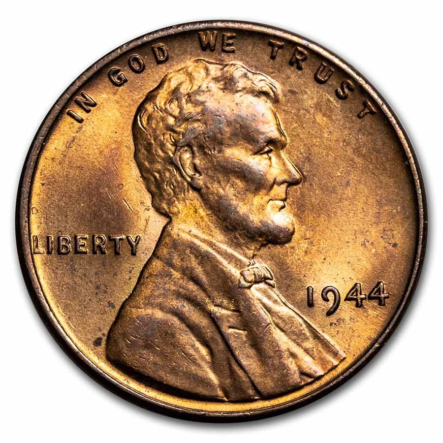 1944 Lincoln Cent BU (Red/Brown)