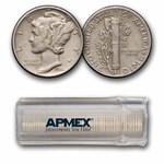 1944 Mercury Dime 50-Coin Roll Avg Circ