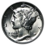 1944 Mercury Dime 50-Coin Roll BU