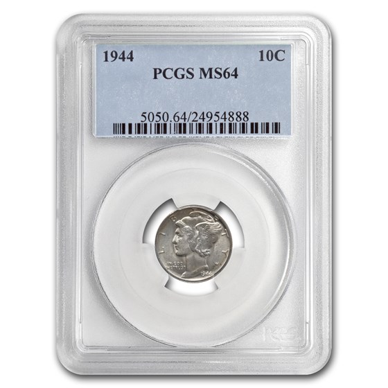 1944 Mercury Dime MS-64 PCGS 1944 Mercury Dime MS-64 PCGS