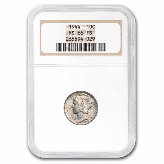 1944 Mercury Dime MS-66 NGC (FB) 1944 Mercury Dime MS-66 NGC (FB)