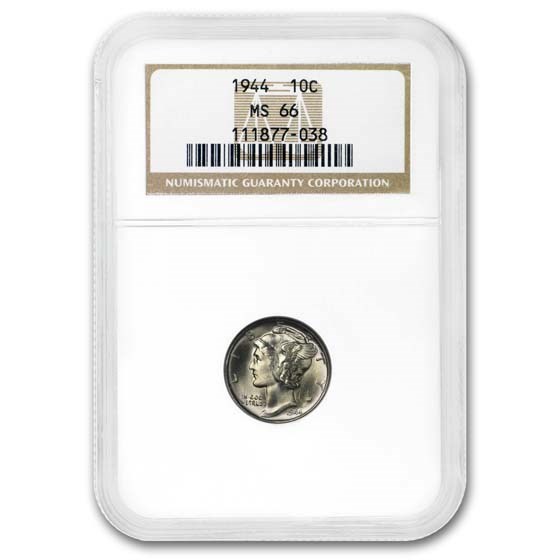1944 Mercury Dime MS-66 NGC