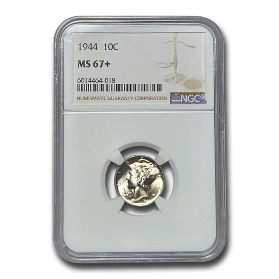 1944 Mercury Dime MS-67+ NGC 1944 Mercury Dime MS-67+ NGC