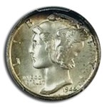 1944 Mercury Dime MS-67 PCGS CAC (FB)