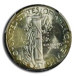 1944 Mercury Dime MS-67 PCGS CAC (FB)
