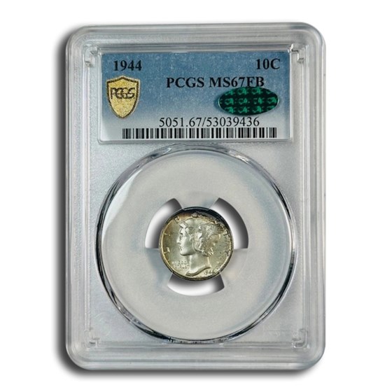 1944 Mercury Dime MS-67 PCGS CAC (FB)