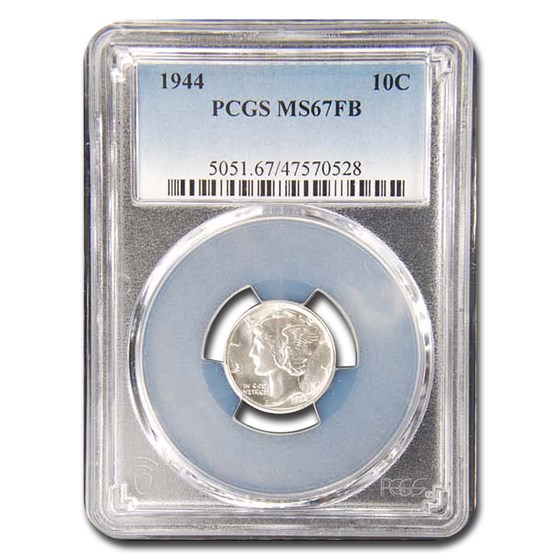 1944 Mercury Dime MS-67 PCGS (FB) 1944 Mercury Dime MS-67 PCGS (FB)
