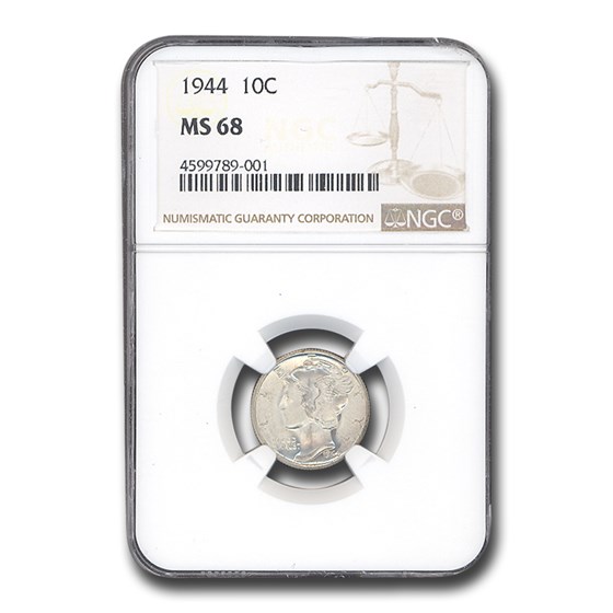 1944 Mercury Dime MS-68 NGC 1944 Mercury Dime MS-68 NGC