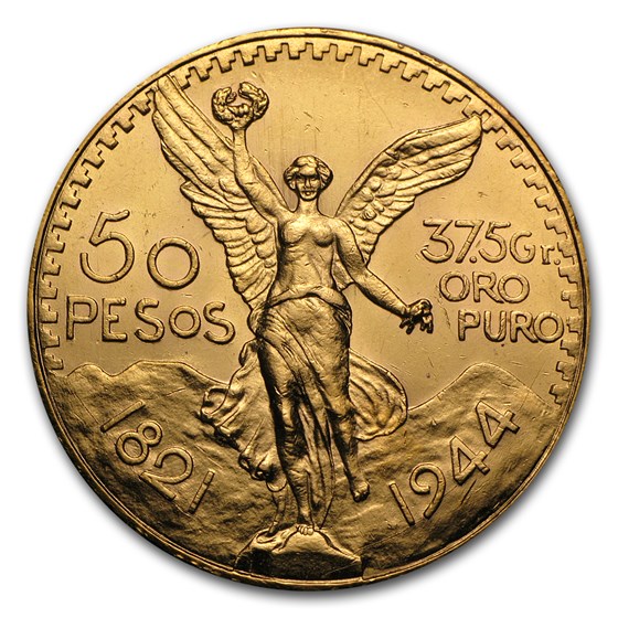 1944 Mexico Gold 50 Pesos AU 1944 Mexico Gold 50 Pesos AU
