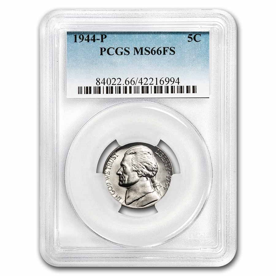 1944-P Jefferson Nickel MS-66 PCGS (FS)