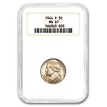 1944-P Jefferson Nickel MS-67 NGC (Fatty Holder)
